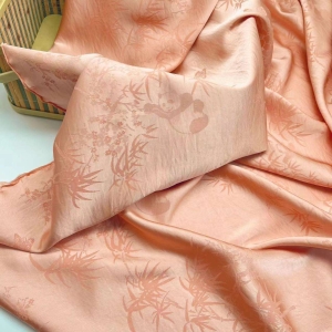 Polyester Dress Roll Breathable Satin Jacquard Fabric